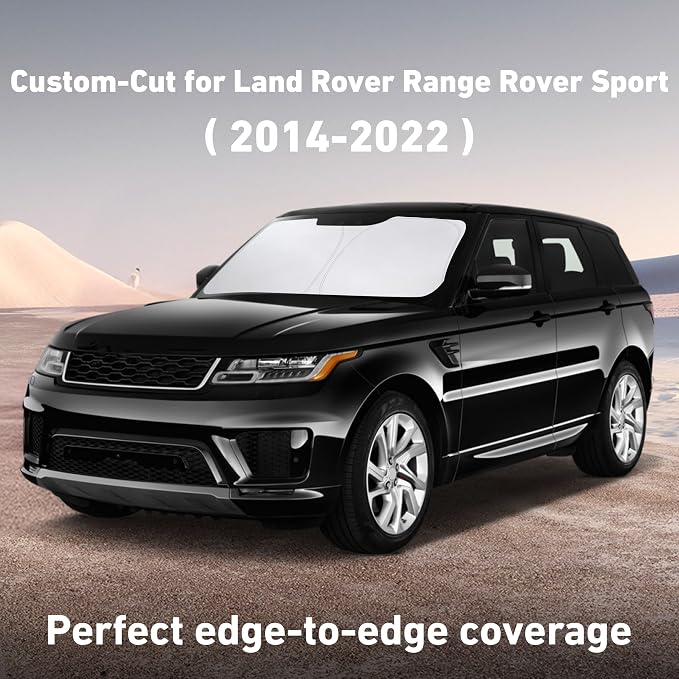 EcoNour Windshield Sunshade Compatible for Land Rover Range Rover Sport 2014-2020 2021 2022, Sun Visor for Front Windshield & Window Sun Shade Cover, UV Heat Blocker & Protector, Car Accessories - Image 2