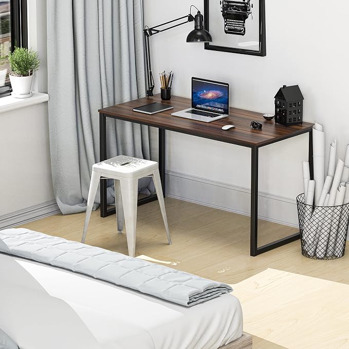 SHW Mission 40-Inch Home Office Computer Desk, Walnut - Image 2
