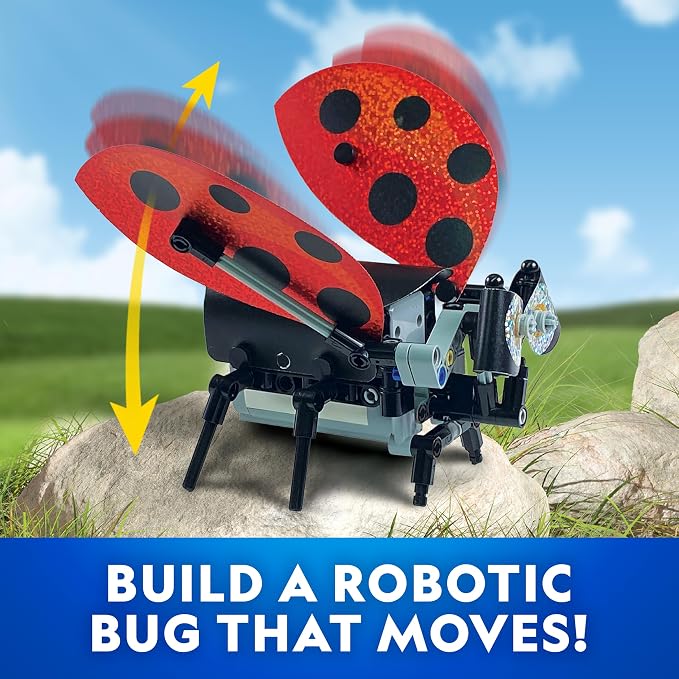 National Geographic Robotic Bug Engineering Science Kit for Kids | Build a Robot Insect, Flapping Wings, Butterfly, Ladybug, and Beetle Skins, Animatronic Engineering, STEM Activity - Image 2