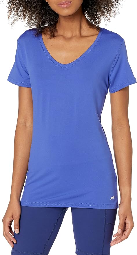 Amazon Essentials Women's Active Quick Dry Tech Stretch Short-Sleeve V-Neck T-Shirt (Available in Plus Size), Pack of 2 - Image 3