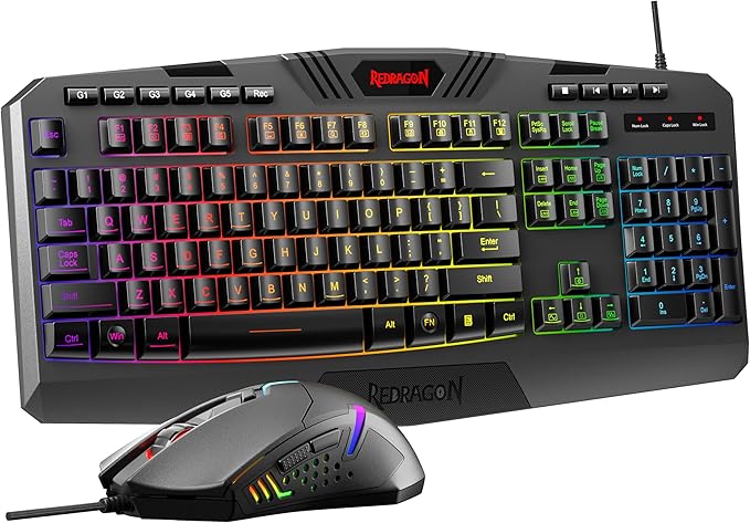 Redragon S101-3 PRO Gaming Keyboard and Mouse, RGB Backlit Programmable Keyboard Mouse with Software, Independent Macro Record Keys, Value Combo Set, New Update Version - Image 9