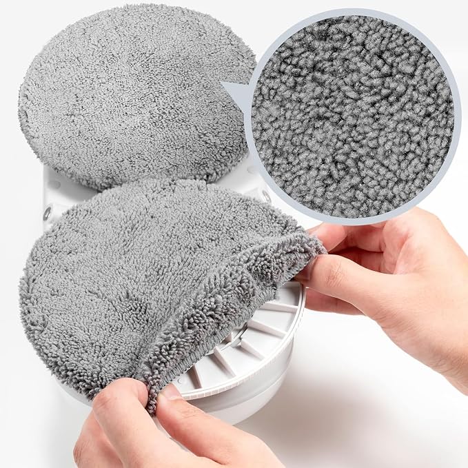10 Pieces Microfiber Replacement Pads for W2/W3/X1 Window Cleaners, Reusable, Machine Washable (10) - Image 3