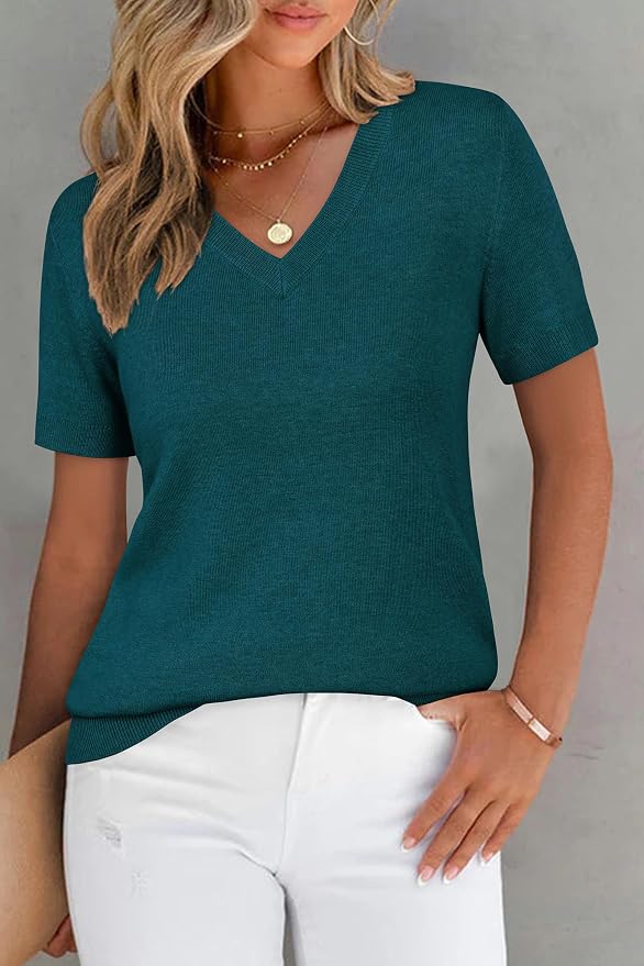 Arach&Cloz Women's Wool Blend Spring Summer Lightweight Business Casual Sweater Tops 2026 - Image 2