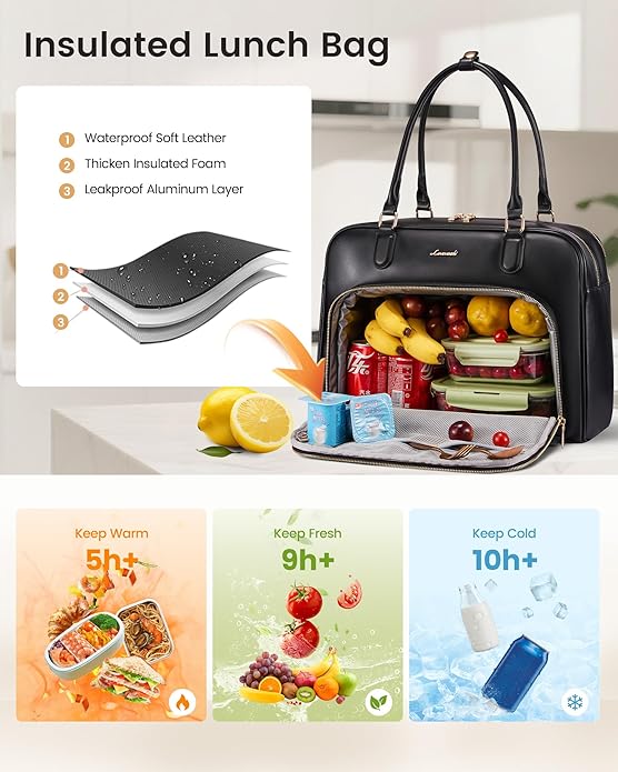LOVEVOOK Tote Bag for Women,Light Puffer Tote Bag with Multi-pockets,Stylish Carry on Laptop Bags for Daily,Travel,Work,Gym - Image 3