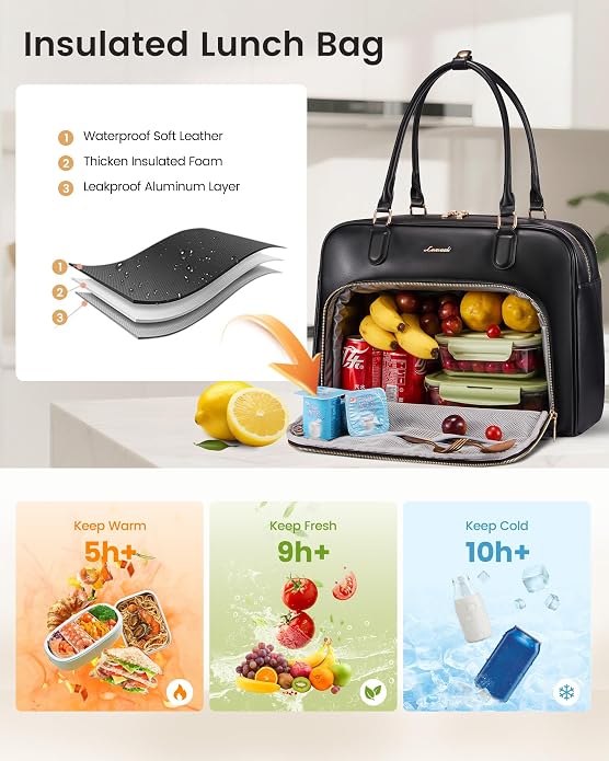 LOVEVOOK Tote Bag for Women,Light Puffer Tote Bag with Multi-pockets,Stylish Carry on Laptop Bags for Daily,Travel,Work,Gym - Image 3