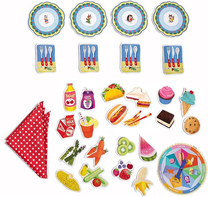 eeBoo: Spin to Play Picnic - Game for Kids, Gather Food with Friends, Preschool, Ages 3+, 2-4 Players, 15-25 Min Playing Time - Image 3