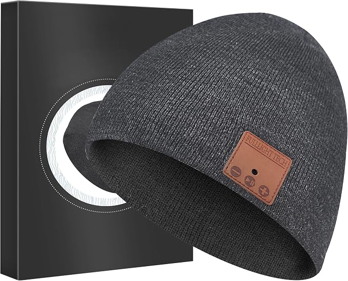 Bluetooth Beanie Headphones Hat Unique Christmas Tech Gifts by FULLLIGHTTECH