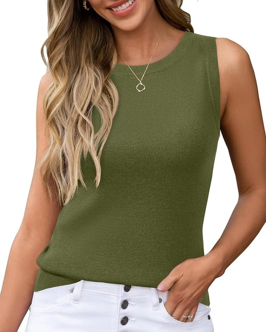 Arach&Cloz Women's Wool Blend Sweaters Non See Through Summer Business Casual Tank 2026 by ArachClozFocusonQuality