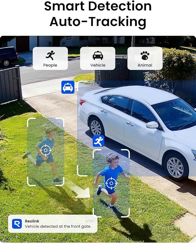 REOLINK 5MP Solar Security Cameras Wireless Outdoor, 360° Pan Tilt Auto-Tracking, Smart AI Detection, Up to 1TB Local Storage, 2.4/5GHz Dual-Band WiFi, Home Hub Mini with 2X Argus PT + Solar Panel - Image 8