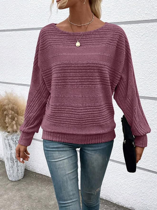 Womens Long Sleeve Shirts Crewneck Tunic Tops Pullover Sweaters Business Casual Blouses Fall Fashion 2026 - Image 3
