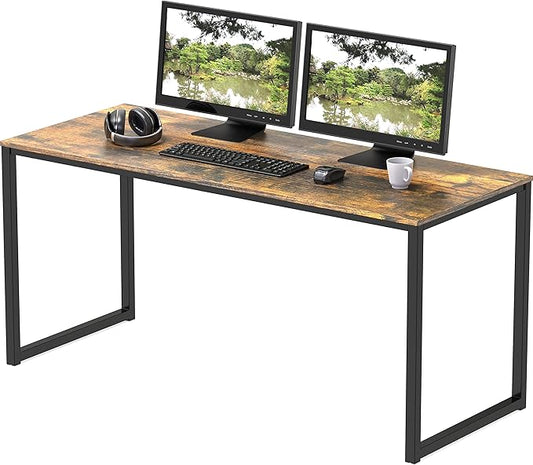 SHW Mission 48-Inch Home Office Computer Desk, Rustic Brown by SHW