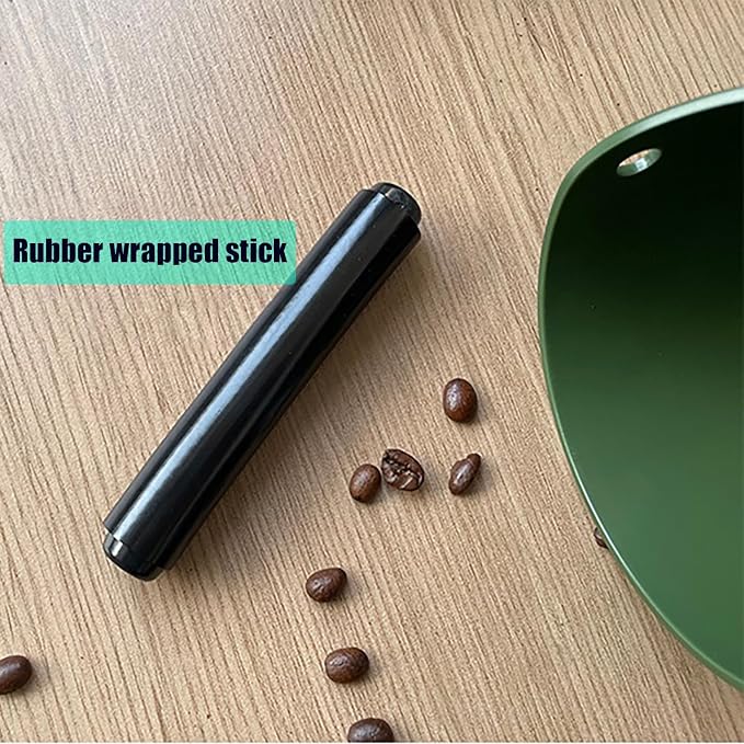 Coffee Knock Box, 4.6 in, Barista Style Espresso Grounds Knock Box, Removable Plastic Knock Rod, Non-Slip Base, Espresso Maker Accessory (Caramel) - Image 2