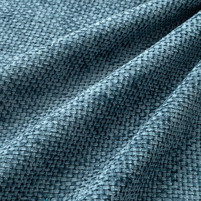 MIULEE Pack of 4 Couch Throw Pillow Covers 20x20 Inch Smoke Blue Soft Decorative Chenille Pillow Covers Farmhouse Accent Cushion Covers for Boho Spring Home Decor Sofa Bedroom Living Room - Image 3