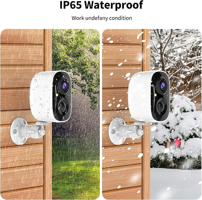 2K UHD Smart Wireless Security Camera Indoor/Outdoor,Battery Powered WiFi Camera with Color Night Vision, Motion Detection, 2-Way Audio, Weatherproof, Cloud/SD Storage for Home Security (2.4GHz Only) - Image 7