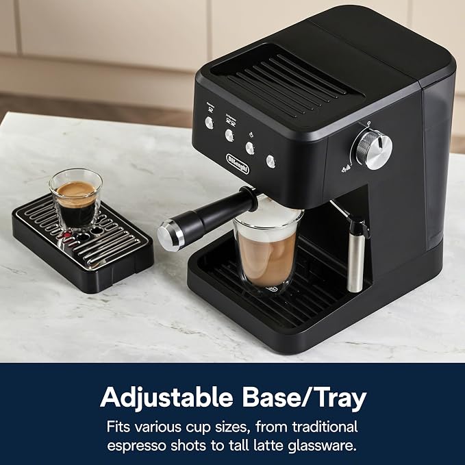 De’Longhi Classic Matte Black Espresso Machine, Easy-to-Use Milk Frother | #1 Worldwide Espresso Machine Maker, Rapid Heat-Up, Preset Single & Double Espresso, Frother, Compact Design - Image 9