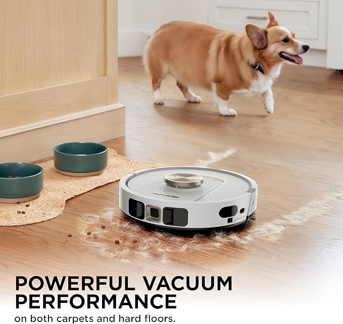 Shark Stratos | 2-in-1 Robot Vacuum & Mop for Carpets & Hard Floors | Powerful Suction & Mopping for Pet Hair | Self-Empty & Self-Clean NeverTouch Base | 60-Day Capacity | HEPA | White | AV2700ZE​ - Image 2