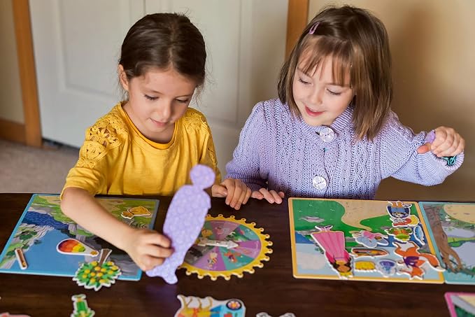 eeBoo Fairytale Spinner Game, Story Building Game, Ages 5+, 2-4 Players | Introduces storytelling & creative thinking. Includes spinner & thematic pieces to create your own story. 15 minute game play - Image 5