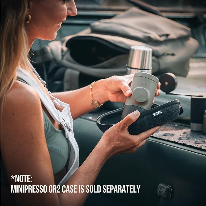 WACACO Minipresso GR2 Espresso Machine Compatible Ground Coffee, Portable Coffee Maker 18 Bar Manually Operated, Espresso Maker On The Go,Ultra-Small For Travel Camping Fishing Climbing Riding - Image 2