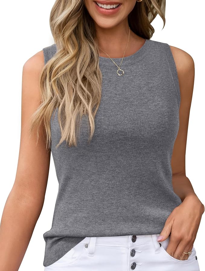 Arach&Cloz Women's Wool Blend Sweaters Non See Through Summer Business Casual Tank 2026 - Image 5