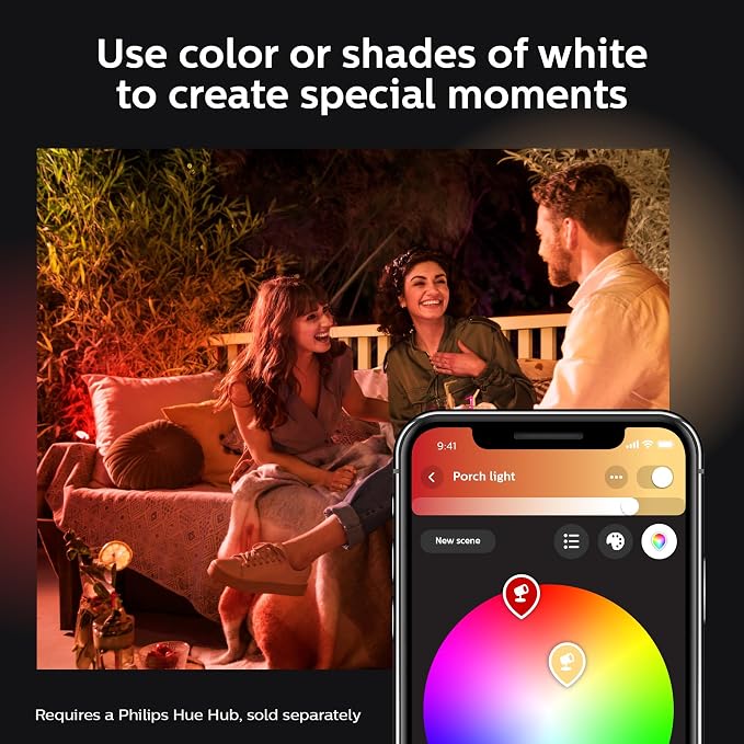 Philips Hue Lily Outdoor Smart LED Spotlight - White & Color Ambiance - Low Voltage Landscape Lighting - 1 Pack - Requires Bridge and Power Supply - Control with App and Voice - Weatherproof - Image 13