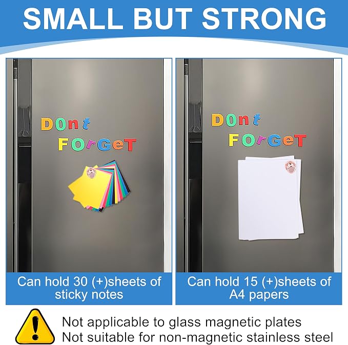 LOVIMAG Fridge Magnets 16Pcs for Refrigerator Whiteboard, Colorful | Small Strong Neodymium Metal Cute Push Pin for Classroom, Kitchen, Accessories Decorative, Office, Calendar - Image 3