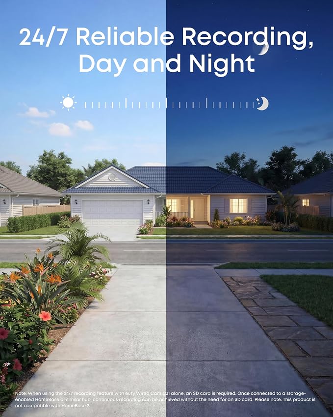 eufy Security Indoor/Outdoor Camera C31, IP66, Spotlight-Free Color Night Vision,360° Coverage Pan and Tilt, AutoTracking,AI Human/Vehicle/Pet/Cry Detection,24/7 Recording,Black (No Subscription) - Image 8