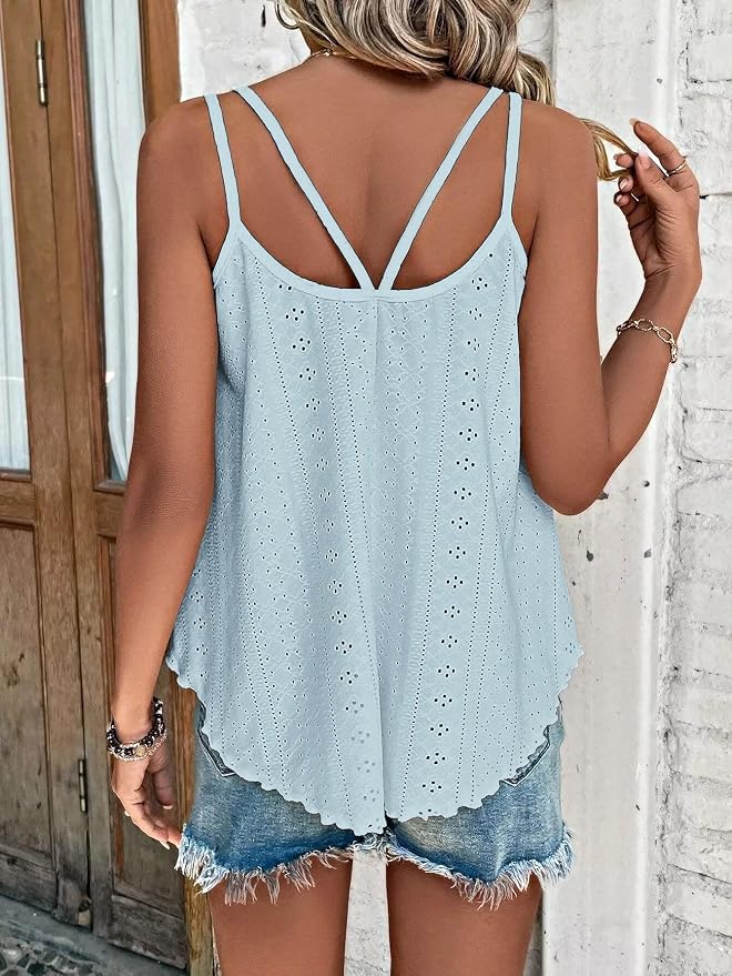 ATHMILE Women's Tank Tops Sleeveless Summer Top Spaghetti Strap Spring Shirt Loose Fit Beach Vacation 2026 Casual - Image 2