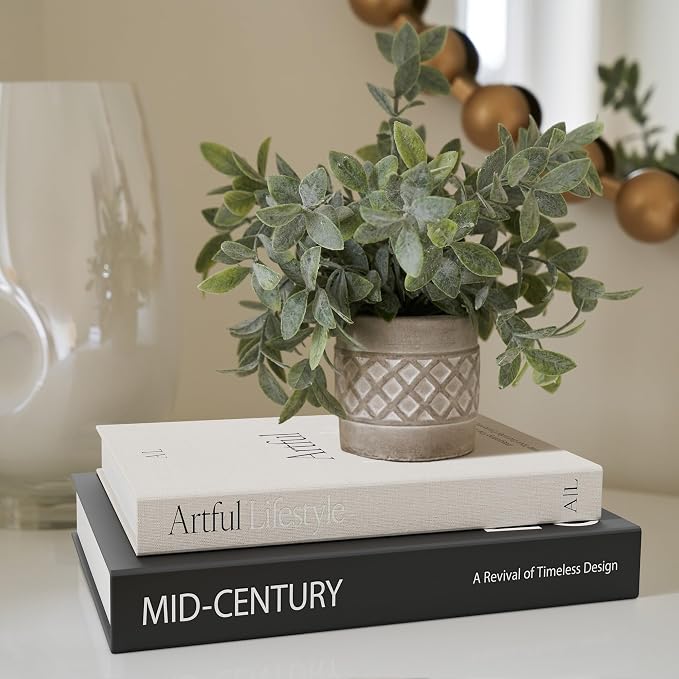 Aesthetic Decorative Books - Set of 2 Stylish Boxes Enhance Your Coffee Table, Bookshelf or Mantel Decor - Beautiful Fake/Faux Books for Modern Home Decoration, Photo Storage and as a Keepsake Box - Image 4