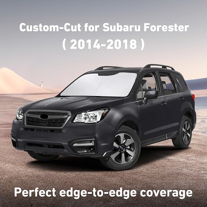EcoNour Windshield Sunshade Compatible for Subaru Forester 2014-2016 2017 2018, Sun Visor for Front Windshield & Window Sun Shade Cover, UV Heat Blocker & Protector, Car Accessories - Image 2