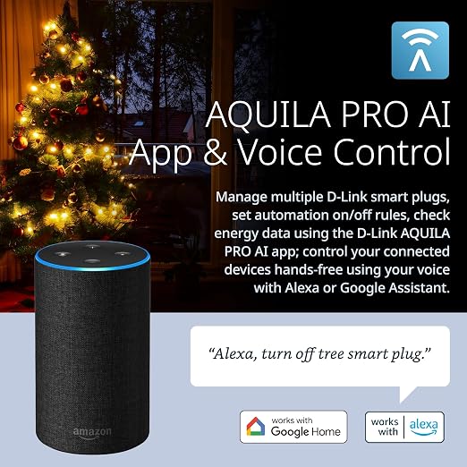 D-Link PM-01M Wi-Fi Smart Plug, Aquila PRO AI & Matter Supported, Compact Design, 15A/1800W Max, Energy Monitoring, Easy Bluetooth Setup, Works with Alexa & Google Home, Flame-Retardant, UL Certified - Image 10