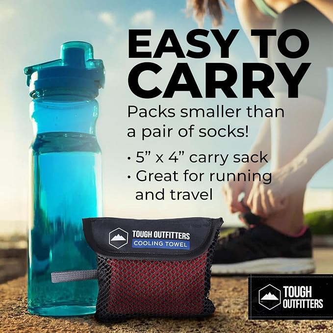 Tough Outdoors Cooling Towels for Neck Face - Neck Cooling Towel for Hot Weather Yoga Sports Golf Sweat - Instant Cold Towel - Image 7
