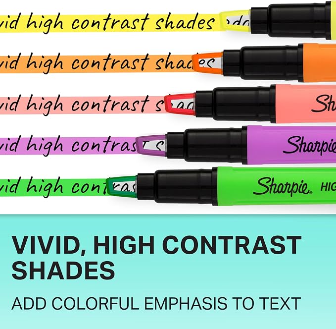 Sharpie Clear View Highlighters, With See-Through Chisel Tip, Assorted Colors, 12 Count - School, Teacher, Office Supplies - Image 5
