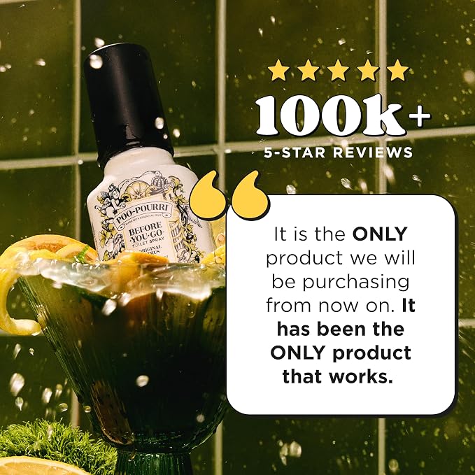 Poo-Pourri Before-You-Go Toilet Spray, Original Citrus, 2 Fl Oz, Up to 100 Uses, Bathroom Odor Deodorizer with Essential Oils for Home or Work, Travel Essentials, TSA Approved Size, Lemon Bergamot - Image 3