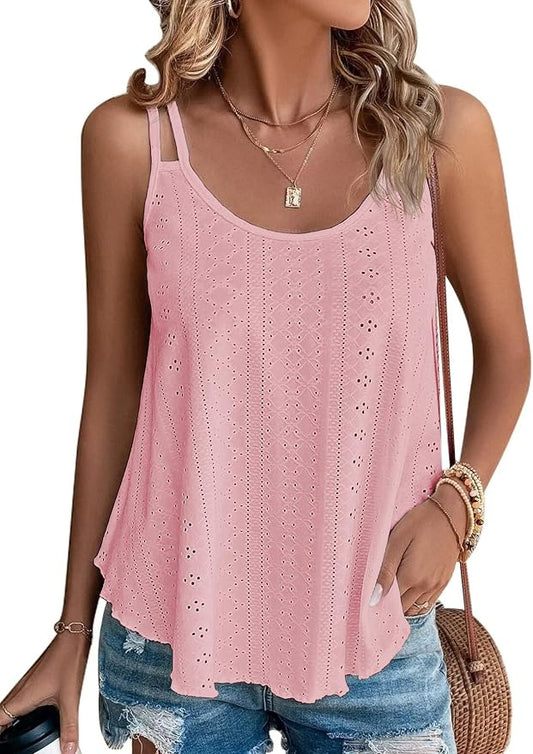 ATHMILE Women's Tank Tops Sleeveless Summer Top Spaghetti Strap Spring Shirt Loose Fit Beach Vacation 2026 Casual by ATHMILE