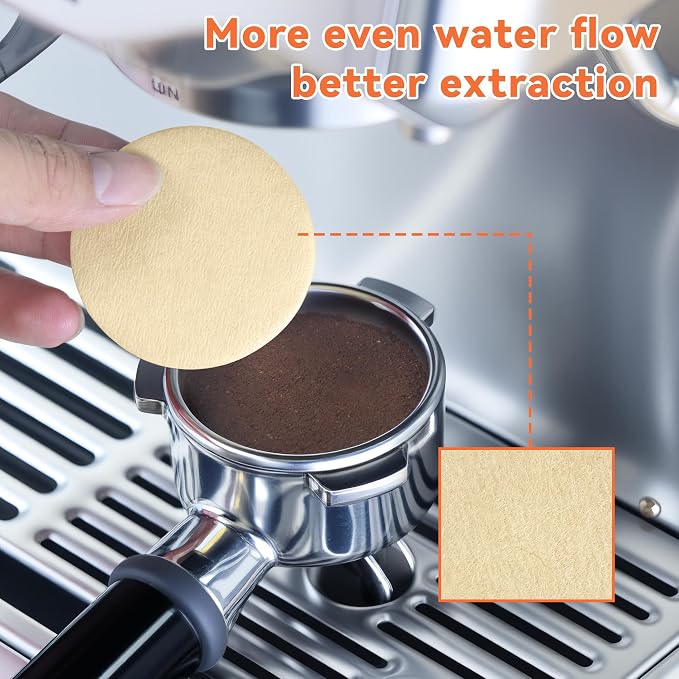 1000 Pcs Round Espresso Filter Paper for 58mm Puck Screen, 58mm Portafilter | Unbleached Disposable Coffee Filter Paper, Tear-Resistant, Convenient Accessibility, Less Residue Buildup, Daily Affordable - Image 3
