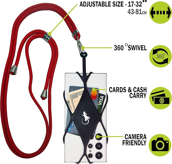 Gecko Travel Tech Cell Phone Lanyard Phone lanyards for Around The Neck Neck Lanyard Phone Crossbody - Image 3