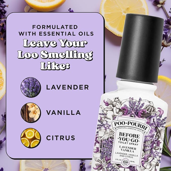 Poo~Pourri Lavender Vanilla, Lavender + Vanilla + Citrus, Before-You-Go Toilet Spray, 2 Oz - Image 7