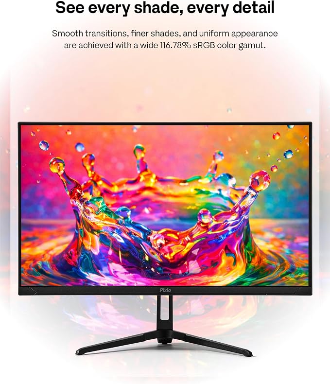 Pixio PX249 Wave 24 inch 240Hz Refresh Rate FHD 1080p Resolution Fast IPS Panel 1ms GTG Response Time Built-in Speakers Gaming Monitor with Adaptive Sync - Image 6