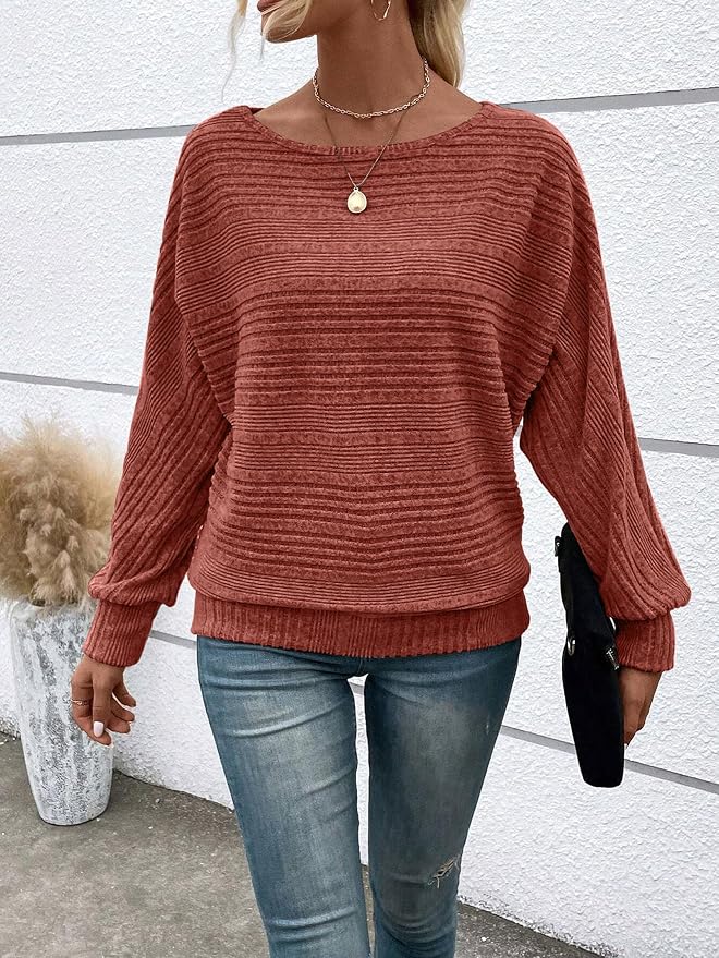 Womens Long Sleeve Shirts Crewneck Tunic Tops Pullover Sweaters Business Casual Blouses Fall Fashion 2026 - Image 3