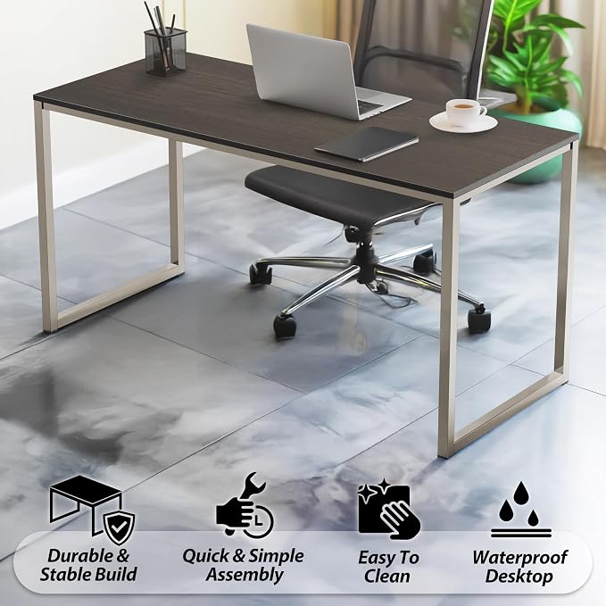 SHW Mission 40-Inch Home Office Computer Desk, Espresso - Image 4