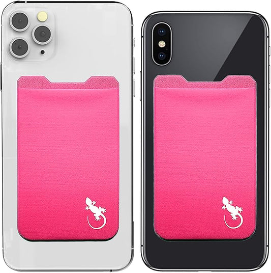 Phone Wallet - Adhesive Card Holder - Cell Phone Pouch - Stick on Lycra Pocket by Gecko - Carry Credit Cards and Cash by GeckoTravelTech