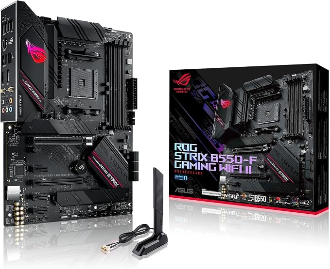 Asus ROG Strix B550-F Gaming WiFi II AMD AM4 (3rd Gen Ryzen) ATX Gaming Motherboard (PCIe 4.0,WiFi 6E, 2.5Gb LAN, BIOS Flashback, HDMI 2.1, Addressable Gen 2 RGB Header and Aura Sync) by Unknown