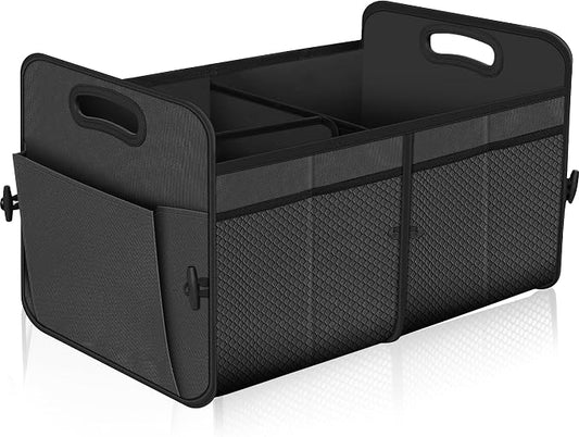 Femuar Car Trunk Organizer with 72L Large Capacity Waterproof Collapsible and 11 Pockets, Trunk Organizer for Car SUV/Jeep/Sedan, Large Size, Grey by GuangzhouTailinTechnologyCo