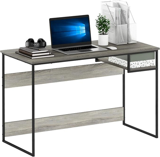 FURINNO Moretti Lifestyle Study Desk, 45 Inches, French Oak Grey by Furinno-FitsYourSpaceFitsYourBudget