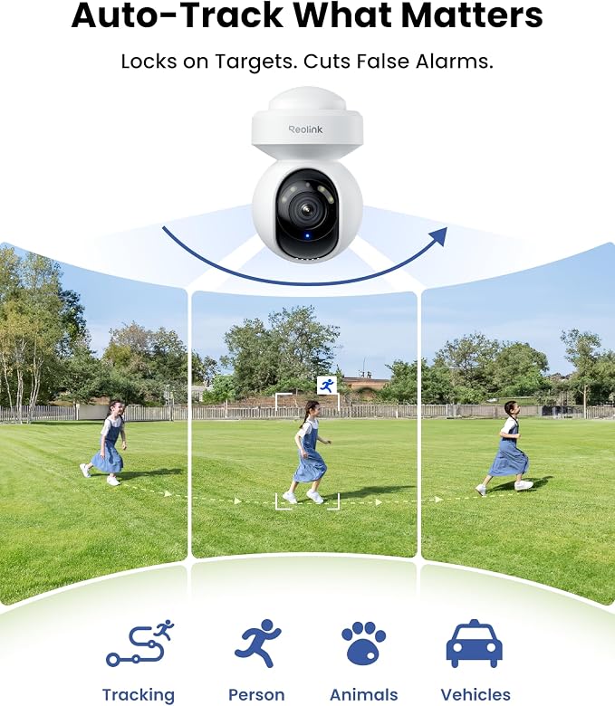 REOLINK E1 Outdoor Pro 4K PTZ Outdoor Security Camera WiFi Plug-in Power | No Subscription Local Storage, Dual-Band Wi-Fi 6, 3X Optical Zoom, Auto Tracking, Smart AI Detection, Color Night Vision - Image 4