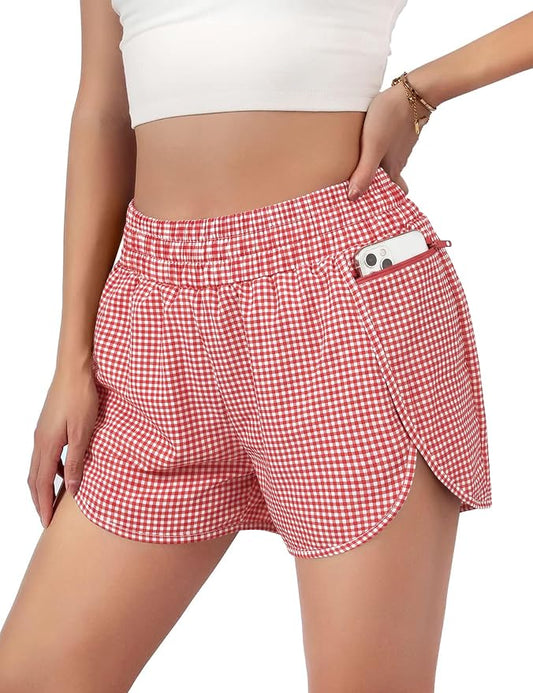 Blooming Jelly Women's Quick-Dry Running Shorts Workout Sport Layer Active Shorts with Pockets 1.75" by Bloomingjelly