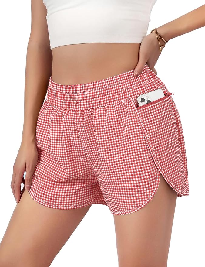 Blooming Jelly Women's Quick-Dry Running Shorts Workout Sport Layer Active Shorts with Pockets 1.75" by Bloomingjelly