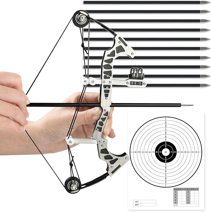 Archery Bow Set Left and Right Hand Compound Bow Hunting Bow Metal Material Catapult RH/LH for Practice Archery by TIETHEKNOT