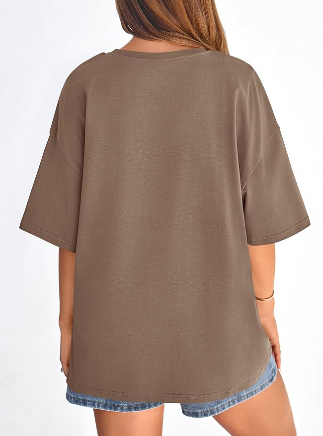 PRETTYGARDEN Womens 2026 Spring Going Out Tops Casual Short Sleeve Crewneck Loose Fit Basic Oversized T Shirts Summer Outfits - Image 6
