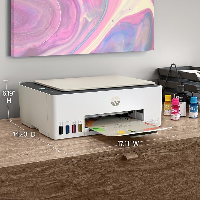 HP Smart Tank 5103 Wireless All-in-One Ink Tank Printer, Scanner,2 Years of Ink, 100 Sheets of Photo Paper Included, Cartridge-Free, Refillable, AI-Enabled (5D1B2A) - Image 15